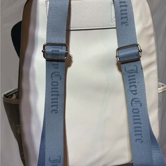 Juicy Couture Blue / White Backpack w/ White Coin Case